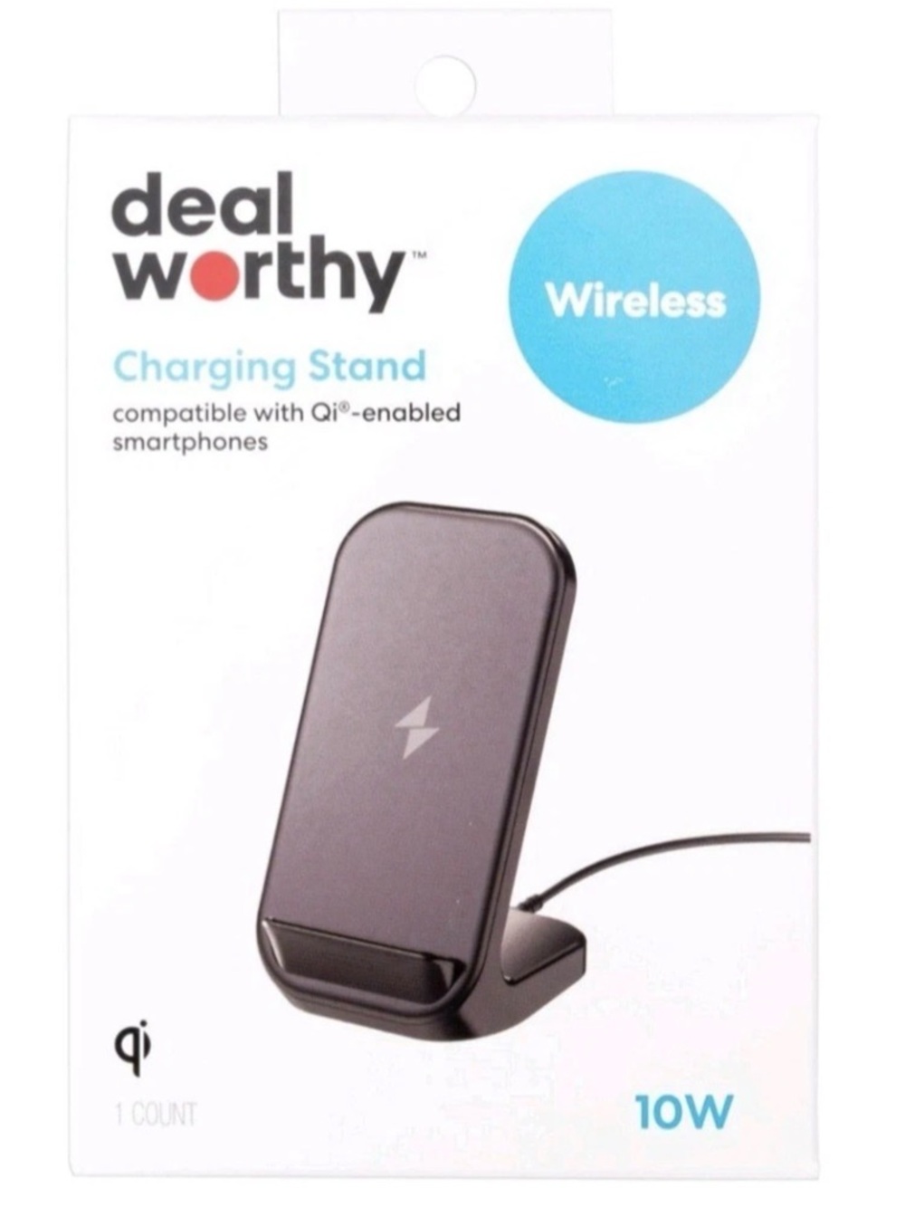 Dealworthy Wireless Charging Stand 10W Qi Compatible Smartphone Charger
New NIB